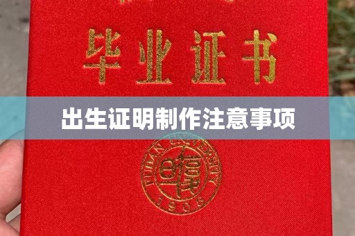 固镇出生证明制作注意事项