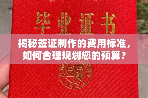 固镇揭秘签证制作的费用标准，如何合理规划您的预算？