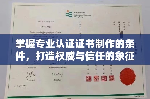 固镇掌握专业认证证书制作的条件，打造权威与信任的象征